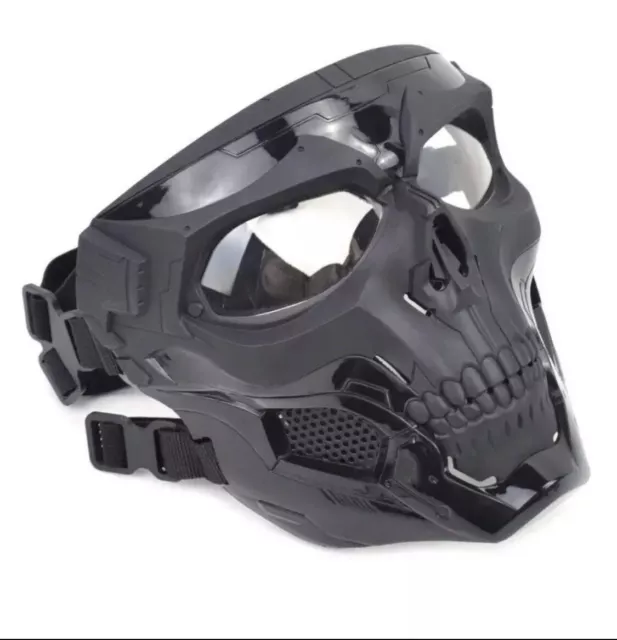 UK Skull Face Mask Tactical Airsoft Masks Paintball Protective CS Harley Helmet