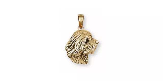 Tibetan Terrier Pendant Jewelry 14k Gold Handmade Dog Pendant TTR-HP6