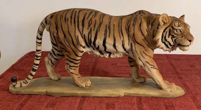 Large Regency Fine Arts Tiger King Of The Jungle Resin Figurine 47cm Long