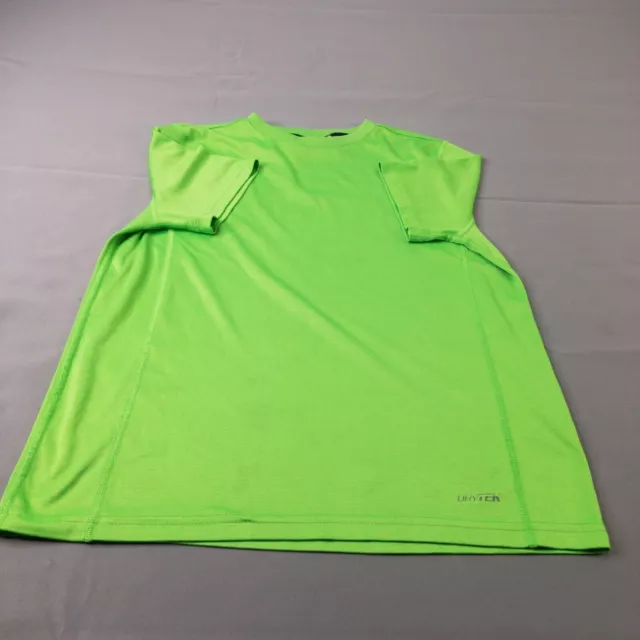 Tek Gear Kids Youth Green Large 14-16 Short Sleeve Pullover Dry Tek Lightweight