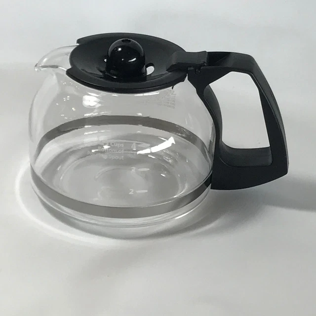 MR COFFEE 5 Cup Carafe Glass Replacement Pot Black Handle & Lid 10.00