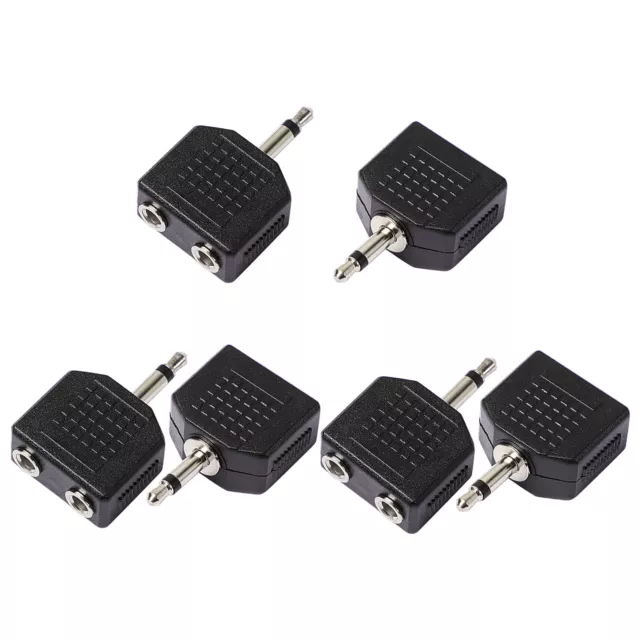 6 piezas 3,5 mm a 2 Mono puerto Audio 3,5 mm Jack divisores de adaptadores