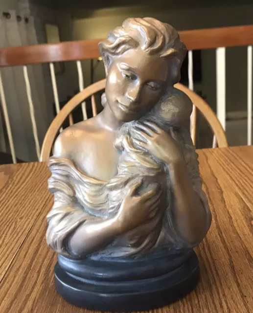 Austin Productions Alice Heath Mother & Baby Bust Sculpture 'Heaven Sent' 1997