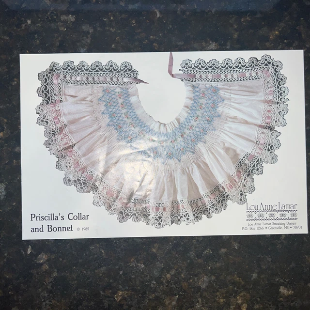 Lou Anne Lamar ""Cuello y capó de Priscilla"" patrón de placa de esmoquin