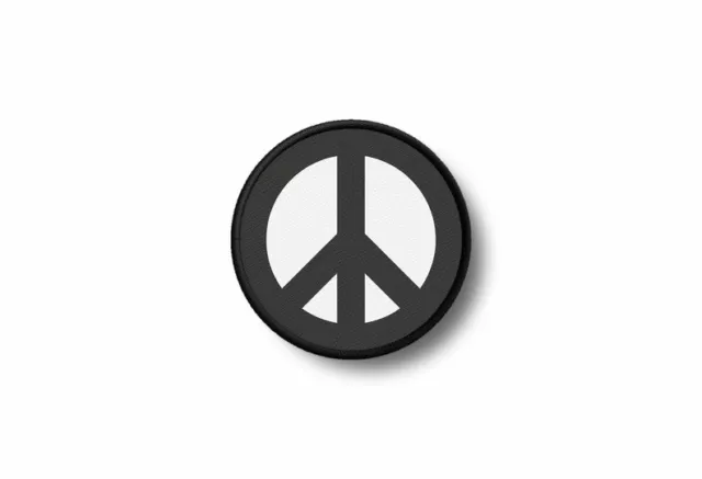 Patch toppe toppa ricamo termoadesiva stampado biker peace and love nero