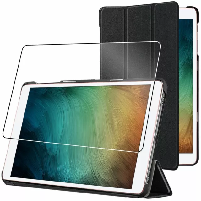 Housse pour Samsung Galaxy Tab S7+ SM-T970 Coque Etui veille auto + VERRE Trempé