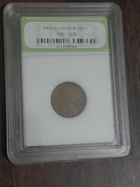 1936-P Lincoln Wheat 1c Circulated Slabbed  INB Authenticated 2214006949