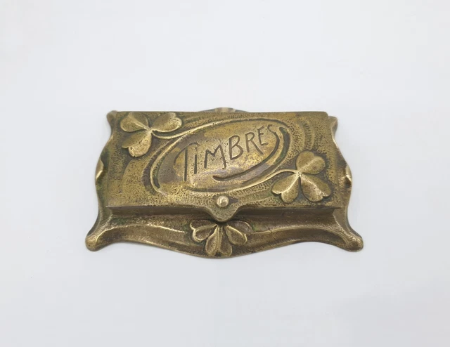 Coupe-paper En Bronze Art Nouveau Début 1900 - Longueur 23 Cm, Décor Feuillage - Objet Décoratif Vintage, Bon état