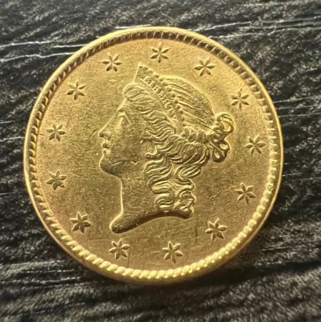 1853 U.S. One Dollar $1 Liberty Head Gold Coin