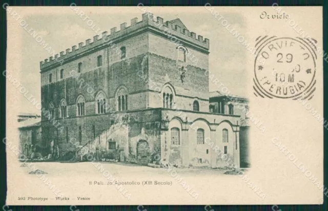 Terni Orvieto Palazzo Apostolico cartolina XB2447