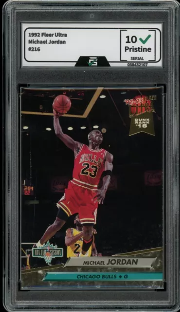 1992 Fleer Ultra #216 Michael Jordan GRADED 10 GEM MINT HOF Chicago Bulls