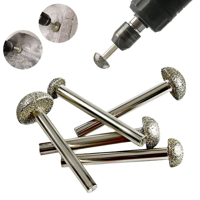 Punta di rettifica 6 mm gambo bava diamantata macchina per incisione per smerigliatrice elettrica