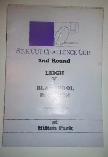 Leigh v Blackpool Borough 23rd February 1986 Challenge Cup 2nd Rd @ Hilton Park