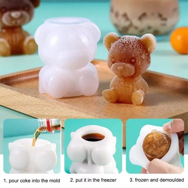 Bear Sweater Bear Ice Mold, Silicone Ice Bear Mold, DIY Creative Frozen  Coffee Milk Tea Bear
