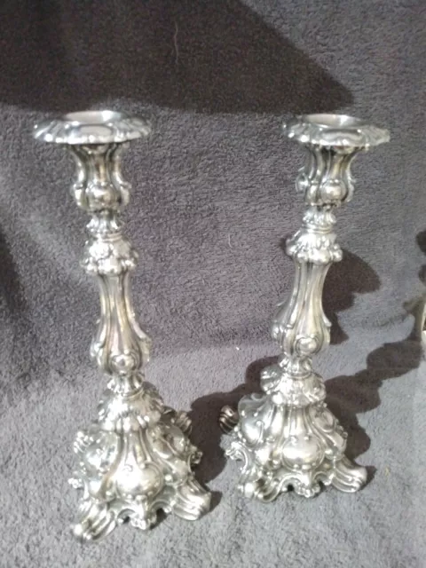 Barbour Silver Co. 1900's plated silver candle sticks
