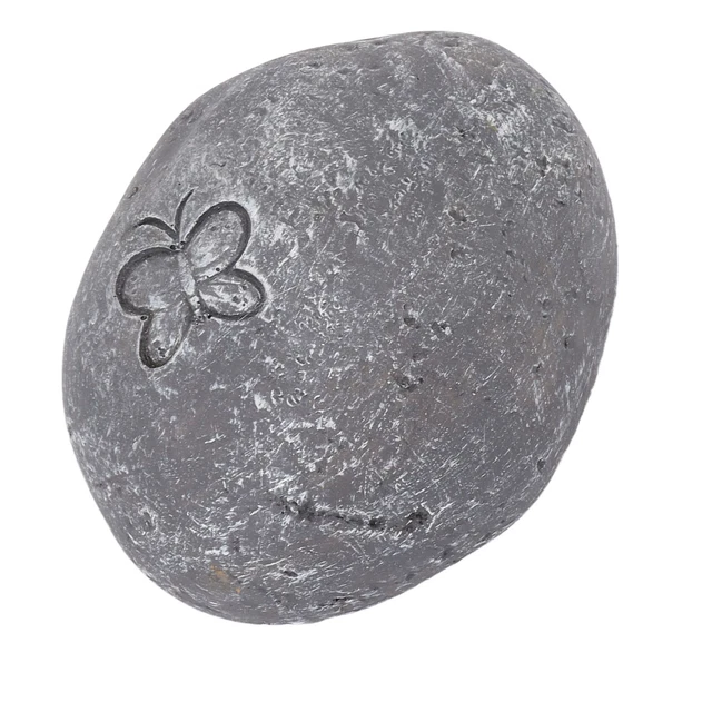 (Grey)Pet Memorial Garden Stone DIY Butterfly Print Pet Cat Dog Grave Marker