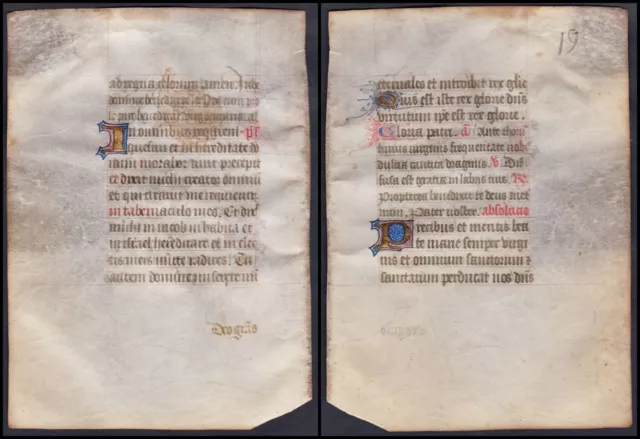 Book Of Hours Manuscript Handwriting 1450 Livre Heures 79