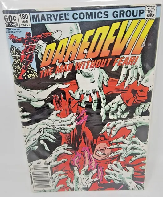 Daredevil #180 Elektra & Kingpin Appearance *1982* Newsstand 8.0
