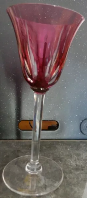1 verre à vin du Rhin   Cristal Saint ST Louis 19.7 cm Roemer Rouge