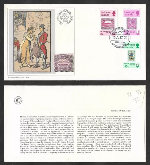 Sd)1979 Solomon Islands First Day Cover, Centenary Of The Death Of Sir Rowland H