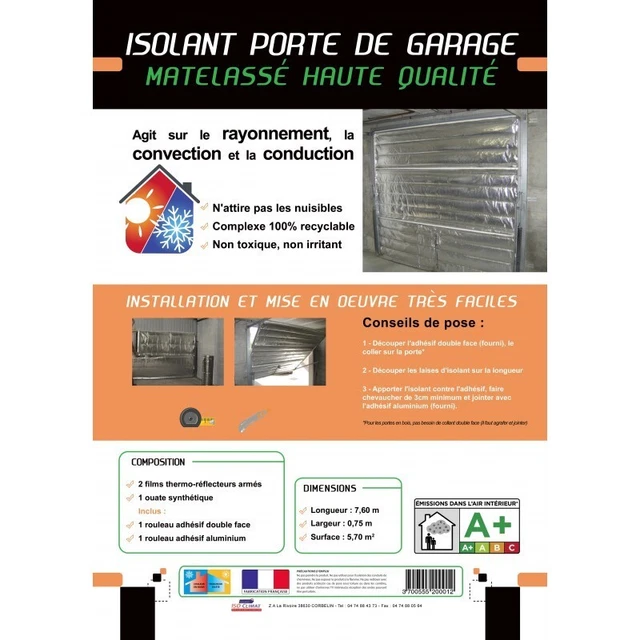 Kit isolant thermique Porte Garage