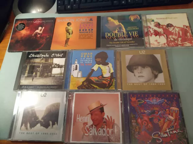 Lot 12Cd 2A.lennox-Sharon Jones-Zbigniew-Santana-C.o'neil-O. Pene-U2-H. Salvator