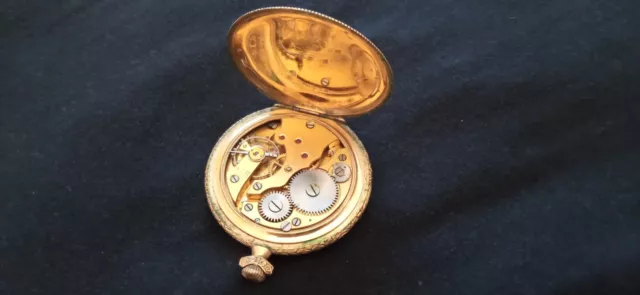 Antique Gold Plated Chronometer Gusset Watch 3