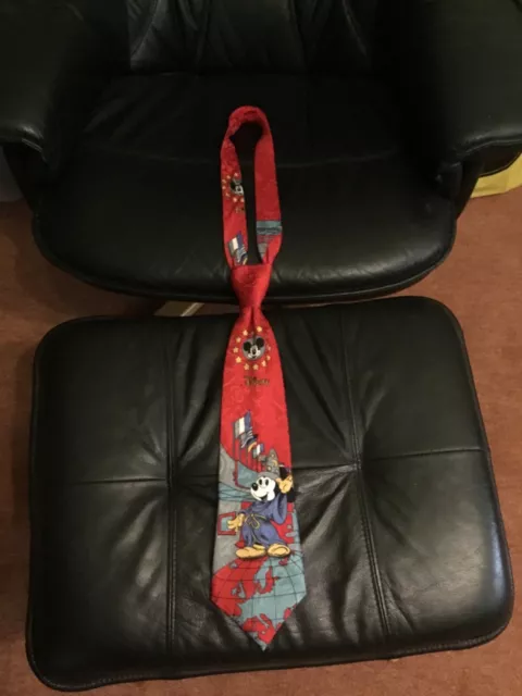 DISNEY Krawatte Tie Mickey Mouse by Atlas Design Silk Seide 90er Rarität Vintage