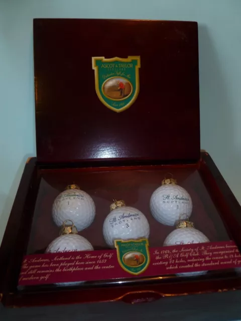 St Andrews Scotland, Golf Ball ornaments, Ascot & Taylor  (NP)