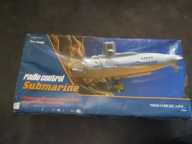 Submarine Nikko un sous-marin nucléaire radiocommandé américain 1983 Vintage RAR