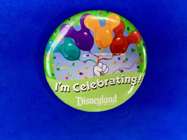 Im Celebrating - Mickey mouse Ear balloons Vintage Disneyland Disney Pin Button