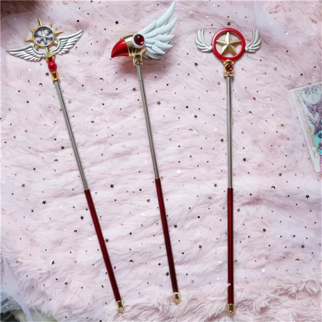 Card Captor Sakura Alloy Magic Wand Cosplay Props Anime Collection Toy Gift 52cm