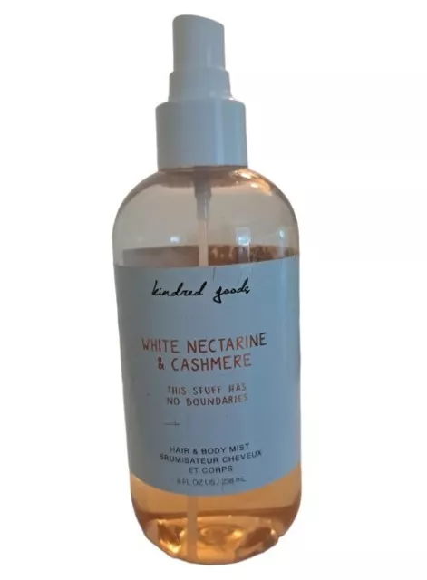 KINDRED GOODS WHITE Nectarine Cashmere 8 oz Hair Body Mist