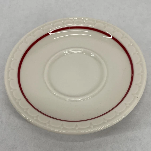 1961 Syracuse Cardinal Line Red Railroad Hotel Ware Econo-Rim Saucer