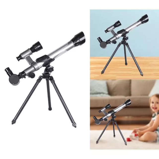 Kinder Refraktor Teleskop mit Stativ Finder Scope 40X / 30X / 20X für Kinder 3