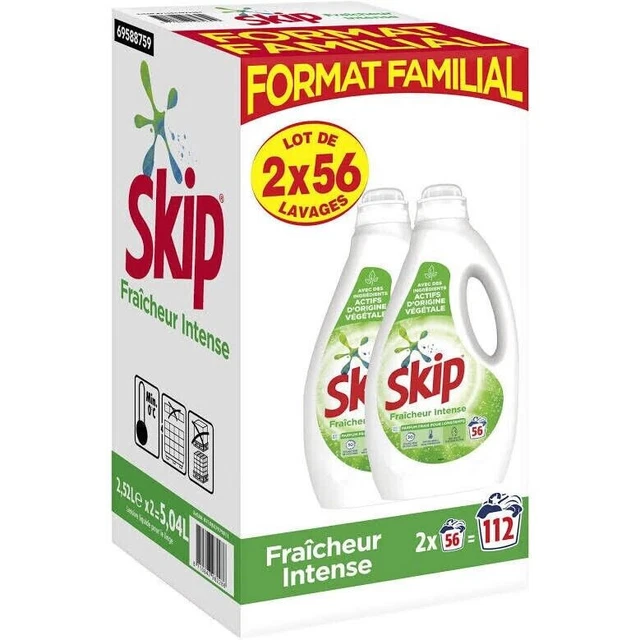 Lot De 130 Capsules Skip 3en1 Active Clean – 5 Paquets De 26 – Lessive Pour Machine
