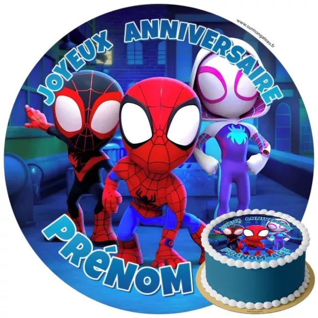 Spidey et ses amis Décoration de gâteau comestible disque Azyme Sucre personnali