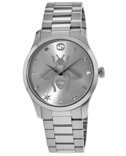 LADIES STAINLESS STEEL Gucci Quartz Watch 593120 Working 10.49 PicClick