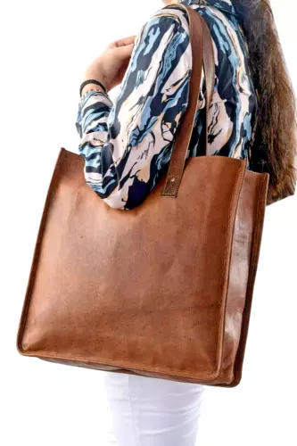 Mujer Bolsa Bolso Hecho a Mano Piel Portátil Informal Hombro Bolso Shopper