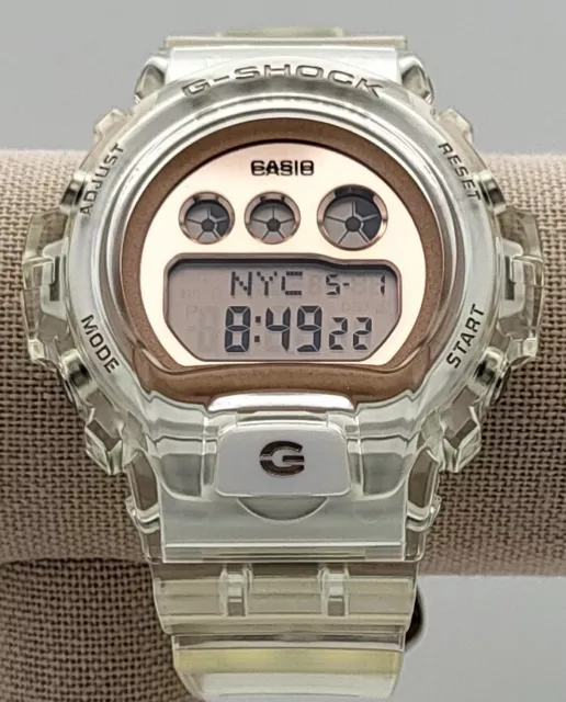 Casio G-Shock GMDS6900SR-7 Women's Pink Gold Mid Size Transparent Watch