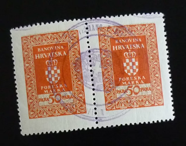 Fiume c1941 Italy WWII Croatia Yugoslavia MNH-Ovp. Revenue Stamps-50 Para US 1