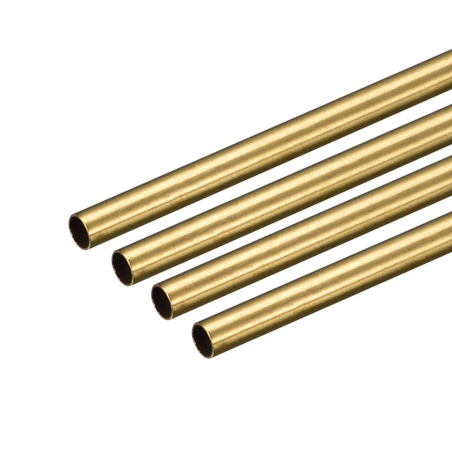 Tubo rotondo ottone 3 mm OD 0,2 mm spessore parete 250 mm lunghezza tubo 4 pz