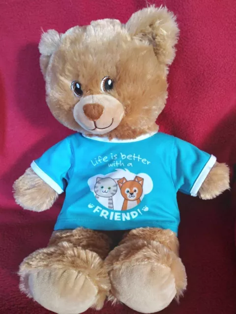 Build a Bear BAB in Friends t shirt voice box in hand plush toy teddy