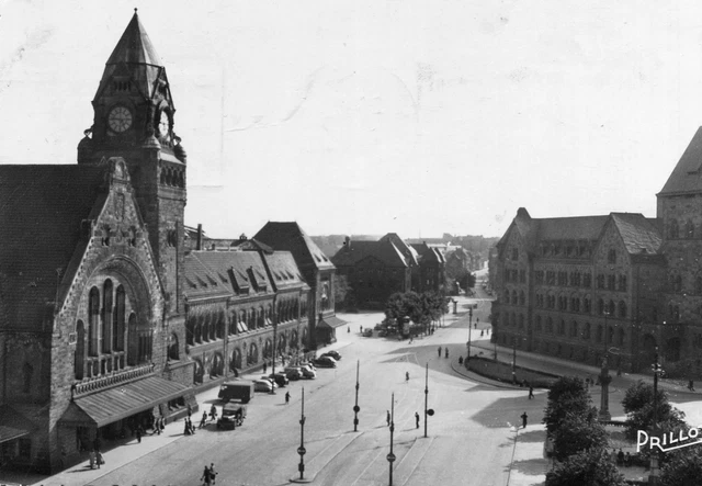 Carte METZ Gare Centrale et Poste Principale