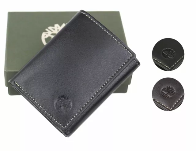 Timberland Men's Genuine Leather Passcase Credit Card Id Trifold Wallet