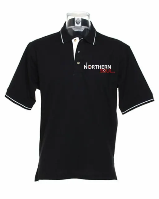 Northern Soul Arrows Logo Men's Tipped Polo T-Shirt - Motown Keep The Faith
