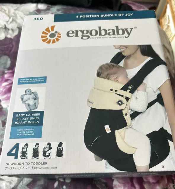 ergobaby 360 Bundle of Joy 4 Position Baby Carrier & Easy Snug Infant Insert