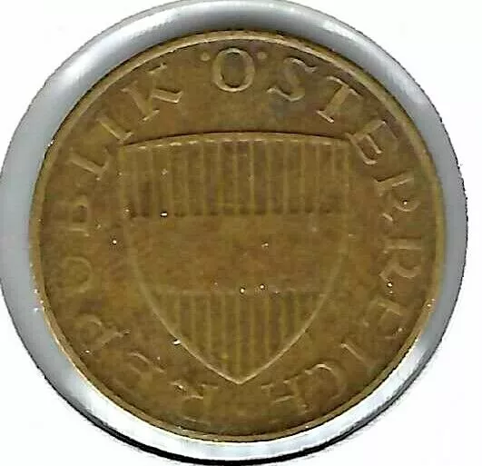1960 Austria 50 Groschen Aluminum Bronze Coin! 2