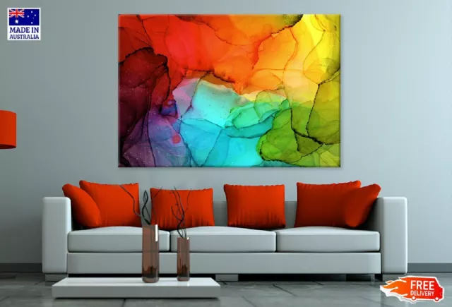 Red Green & Blue Abstract Design Wall Canvas Home Decor Australian Made Quality