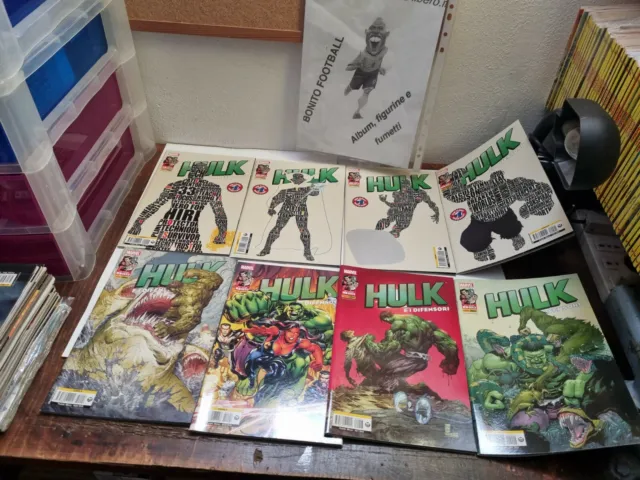 Hulk e i difensori 1/4 + 4 cover totale 8 albi sequenza completa . rif.3953